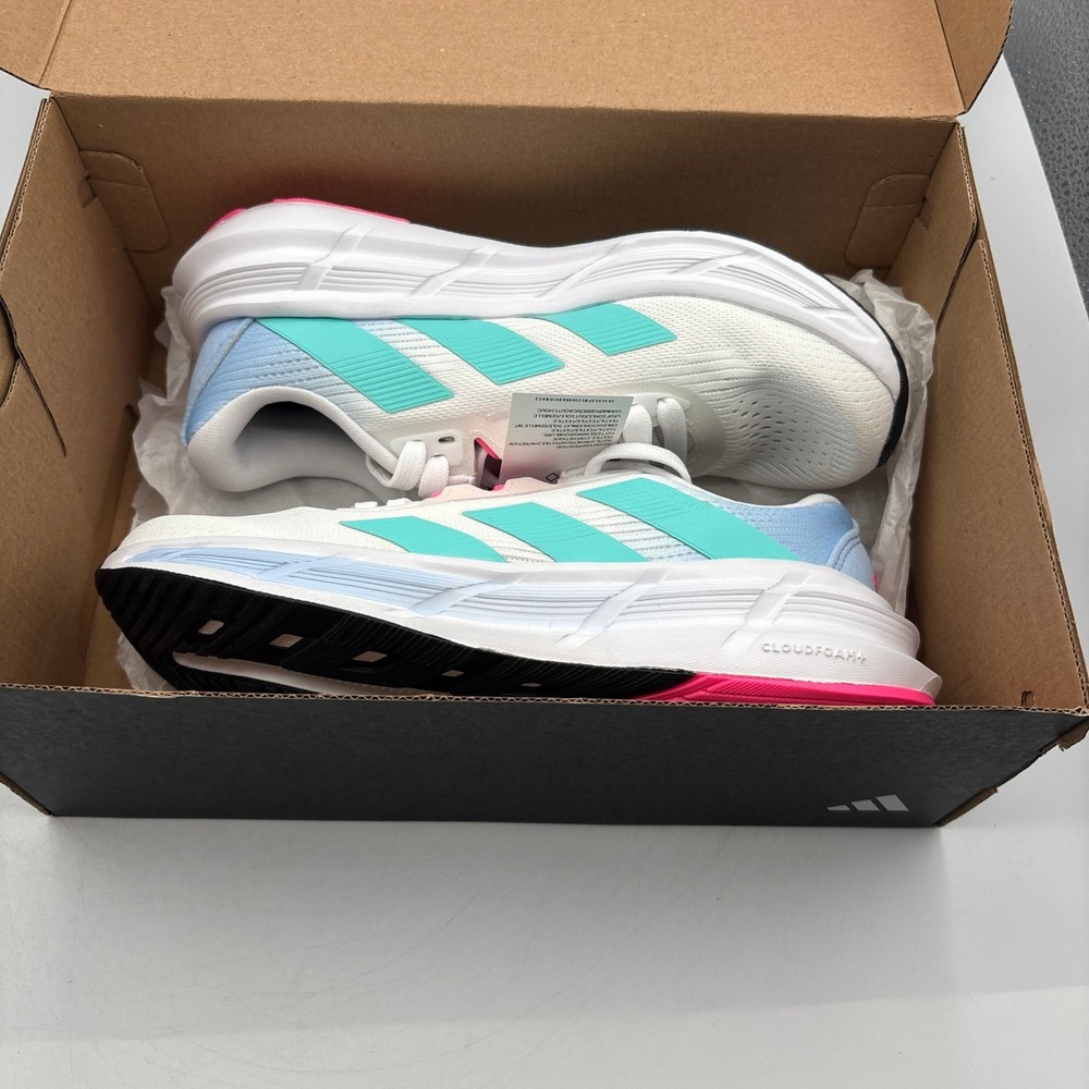 Adidas Questar 3 Shoes Women Size 6 White Aqua Running JI4609 - Picture 6 of 8